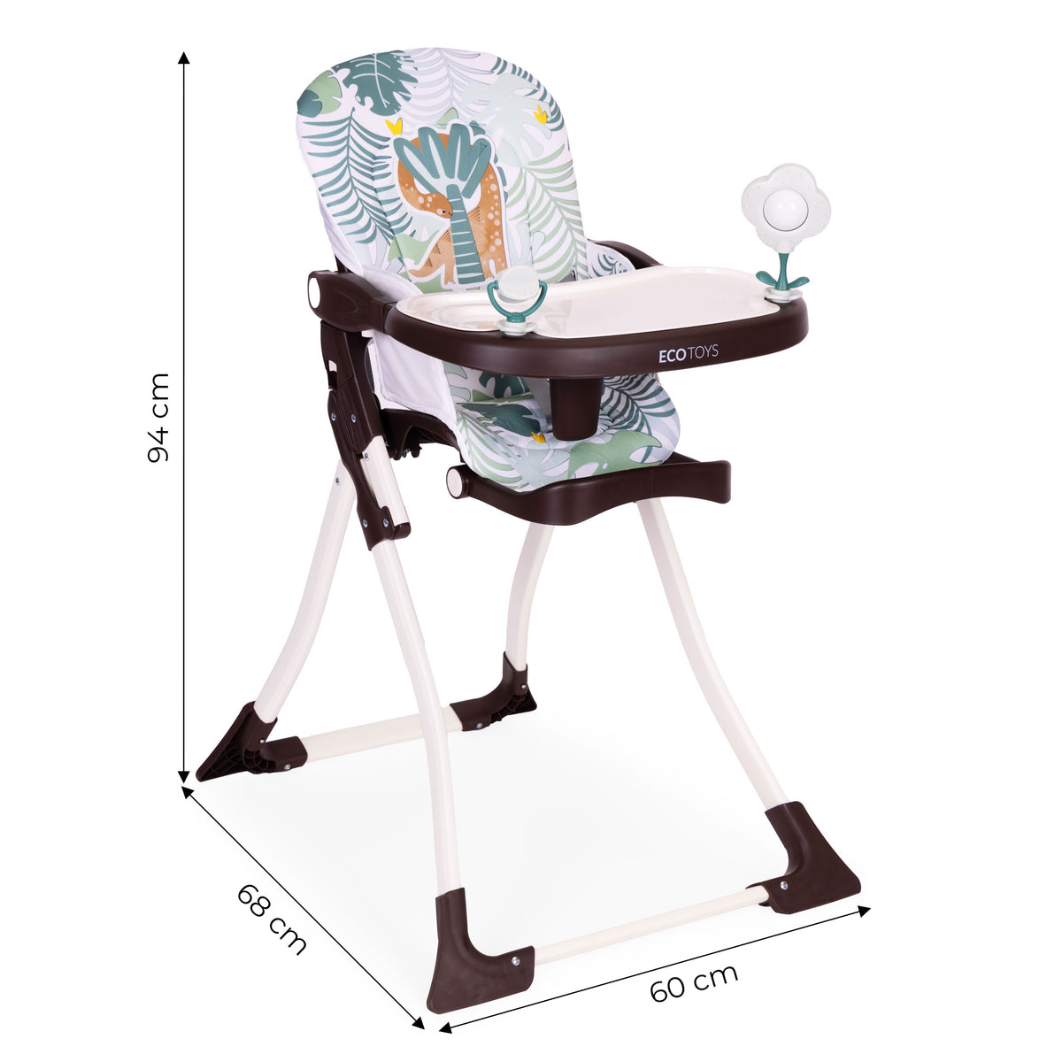 Saliekams barošanas krēsliņš ar rotaļlietām | EcoToys