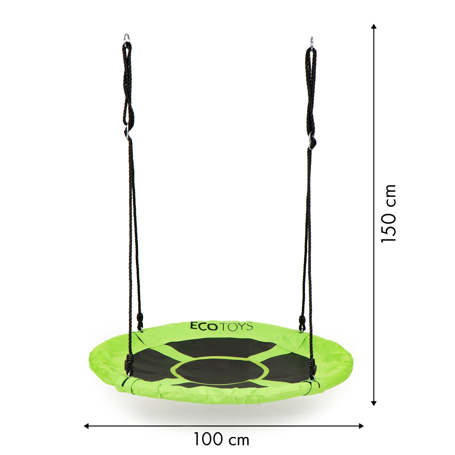 Dārza šūpoles stārķa ligzda 100cm Zaļas