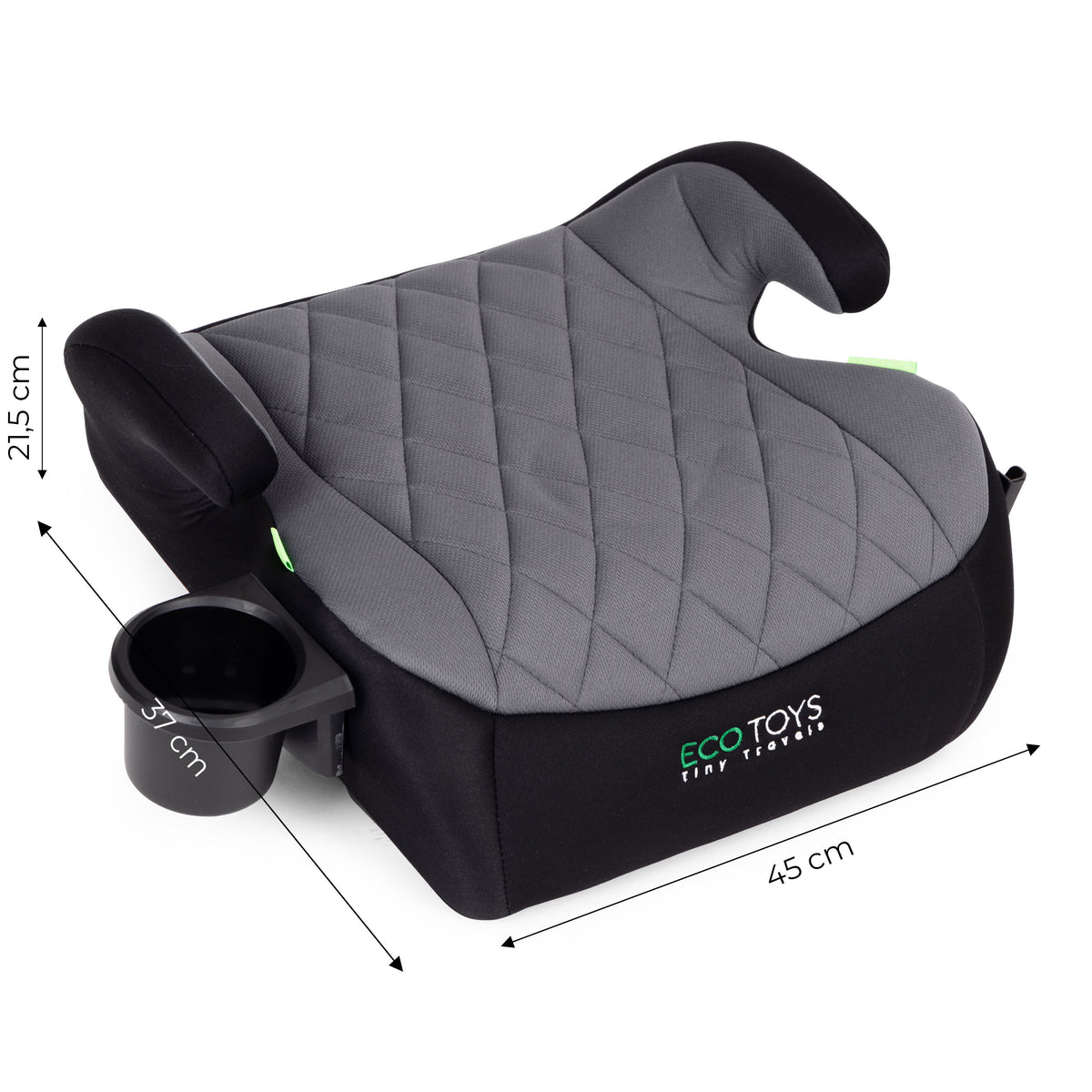 Bērnu autosēdeklis-paliktnis i-SIZE, 125–150 cm, ar glāzes turētāju | EcoToys