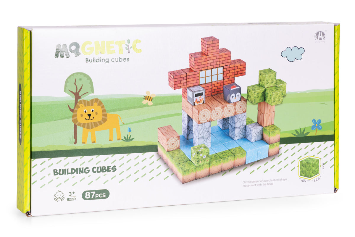 Magnētiskais konstruktors bērniem, 87 gab. | EcoToys