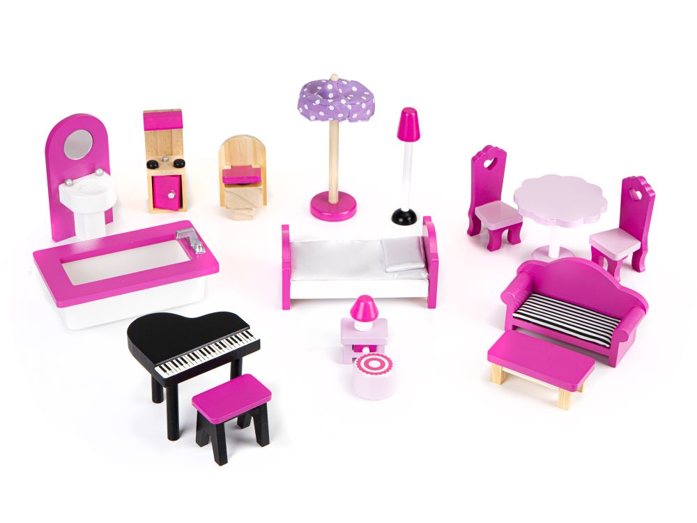 Koka leļļu māja PINK KIDS