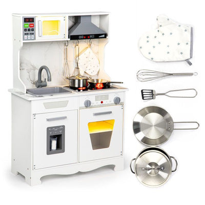 Koka virtuve bērniem ar LED skaņām + aksesuāri TAKA