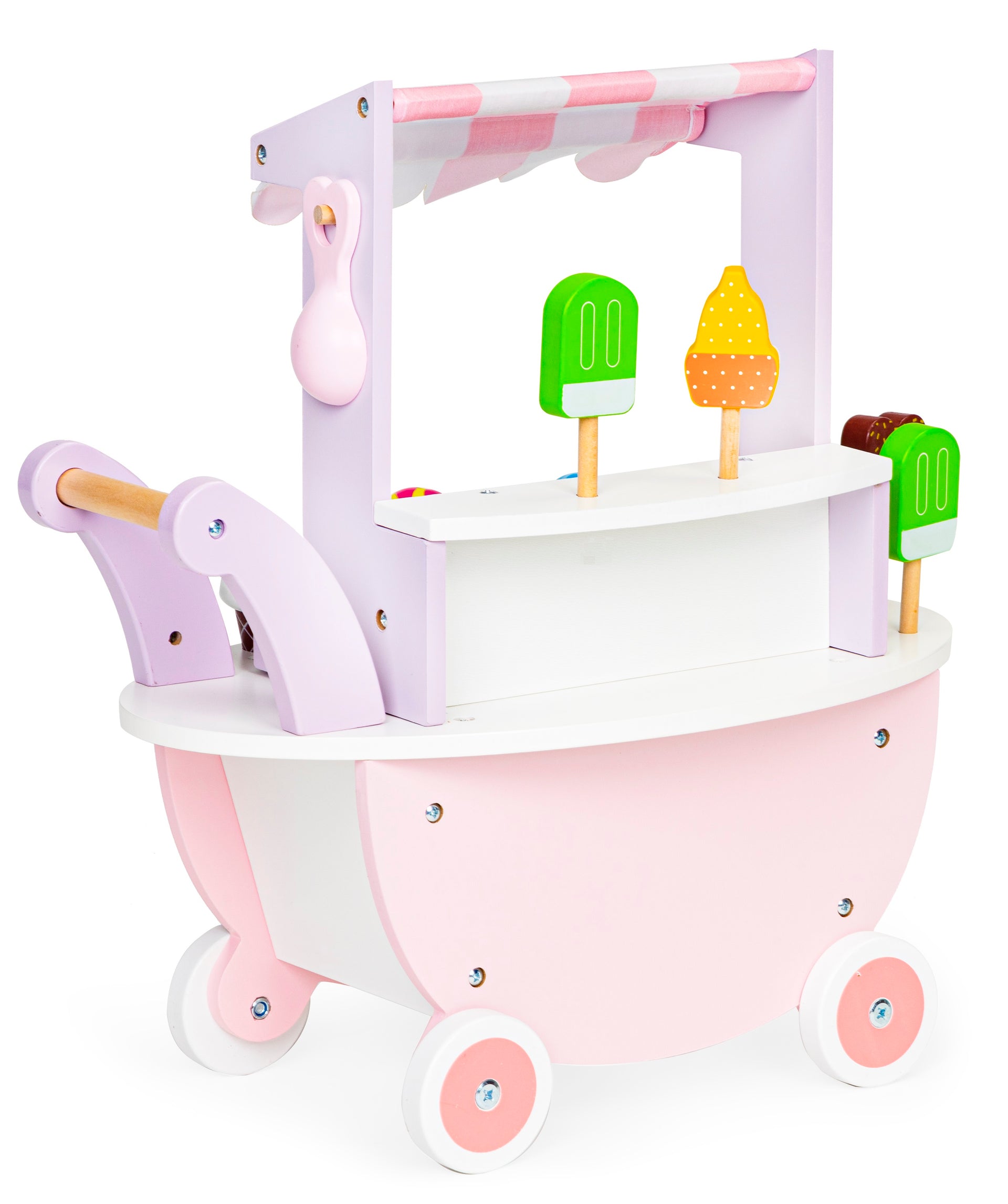Koka ratiņu saldējuma veikals bērniem 12 gab ICE CREAM