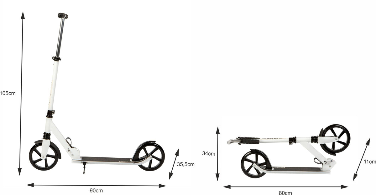 Pilsētas skrejritenis bērniem un pusaudžiem, saliekams, 95–105 cm, riteņi 200 mm | EcoToys