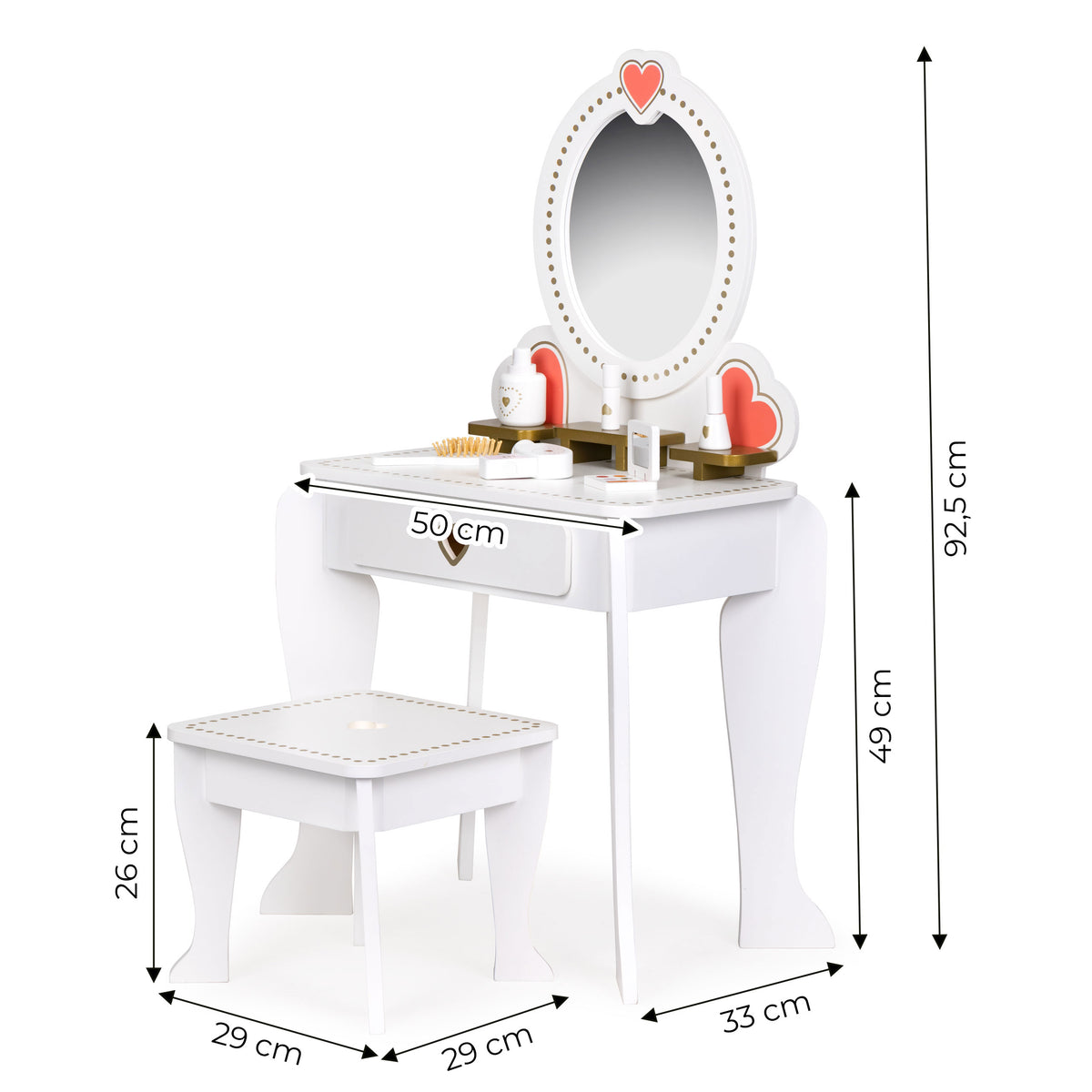 Liels koka bērnu tualetes galdiņš ar spoguli | EcoToys