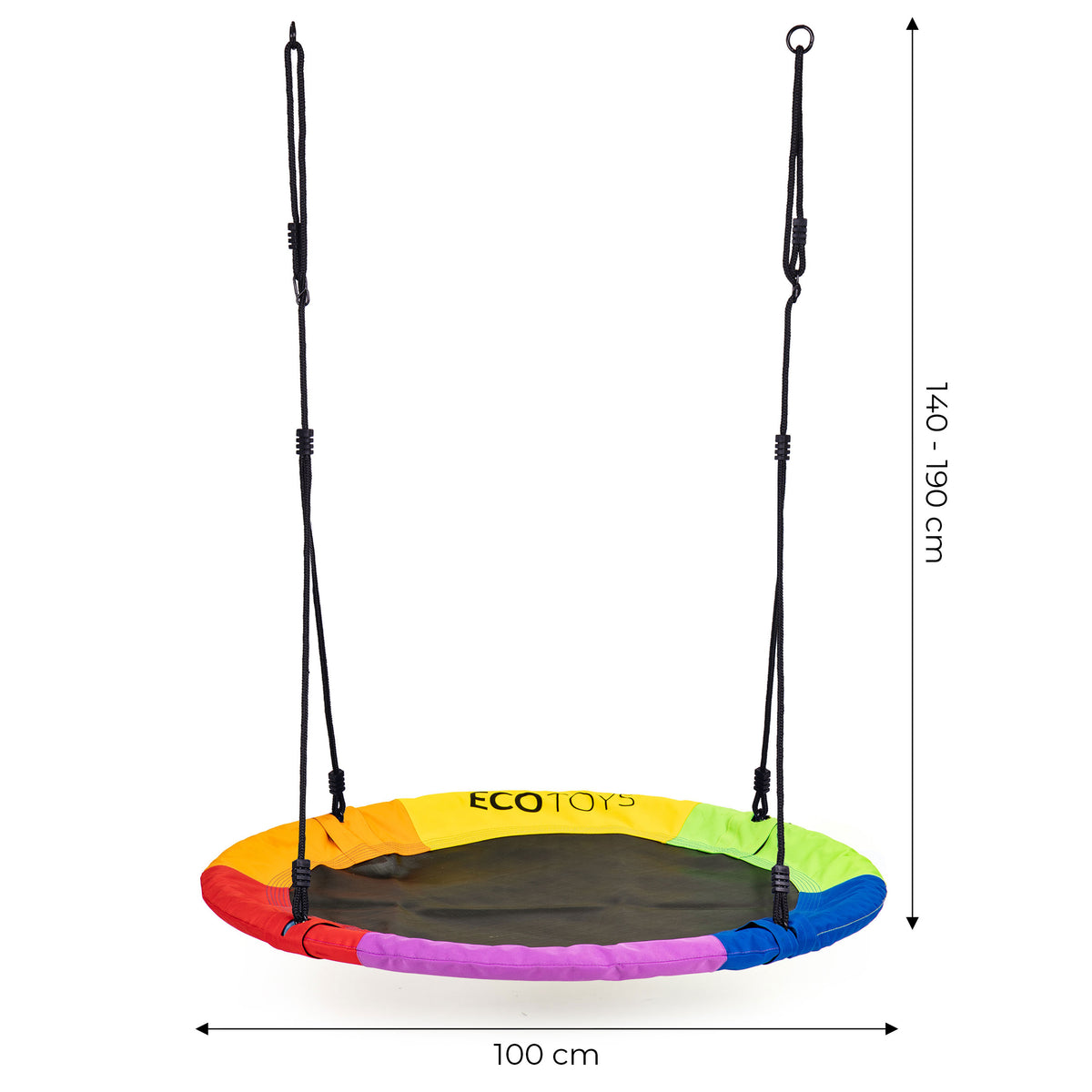 Dārza šūpoles “Ligzda” 100 cm, krāsainas | EcoToys