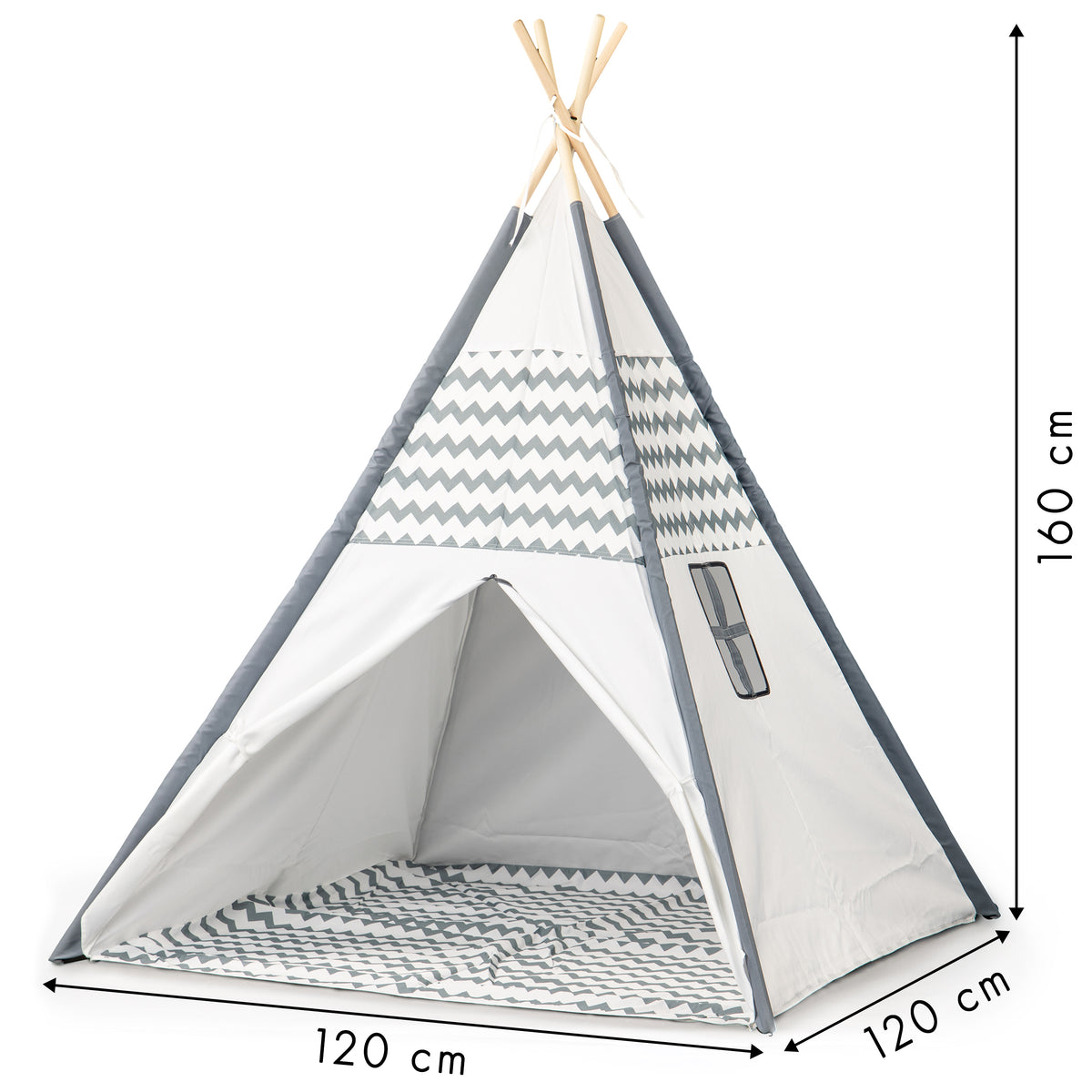 Tipi vigvama telts ar pilnu grīdu | EcoToys