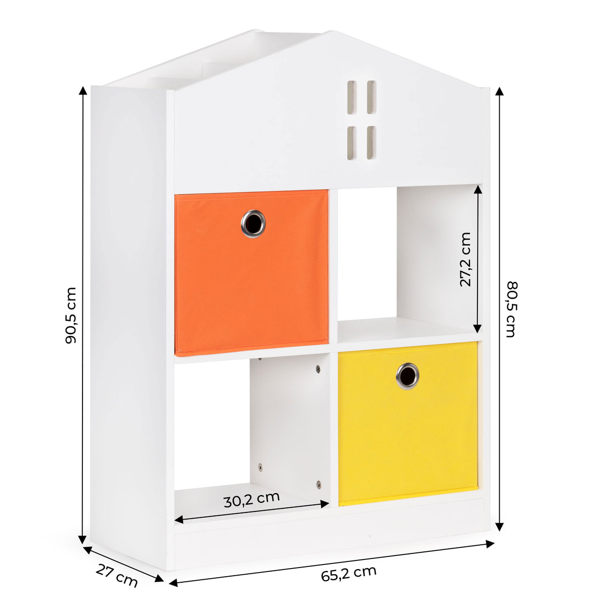 Koka bērnu plaukts – leļļu mājas organizators ar nodalījumiem | EcoToys