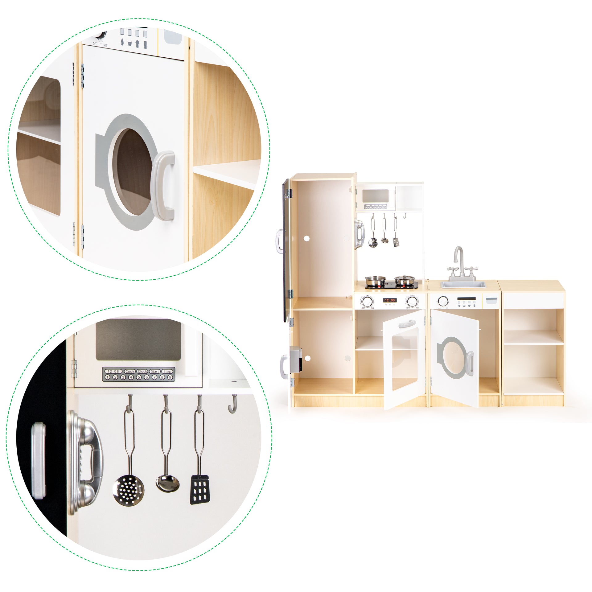 Koka bērnu virtuve LED LIGHT FAMILY