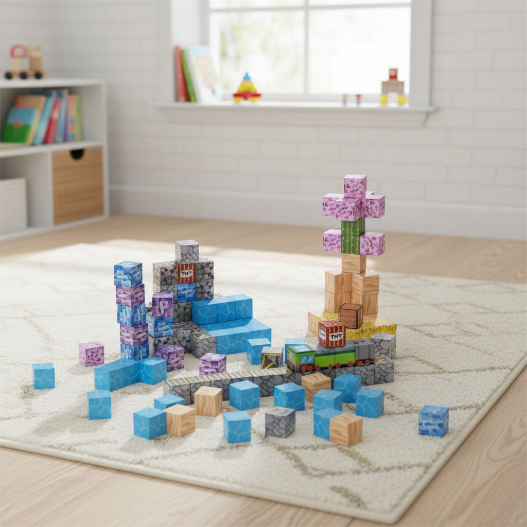 Magnētiskais konstruktors bērniem, 112 gab. | EcoToys