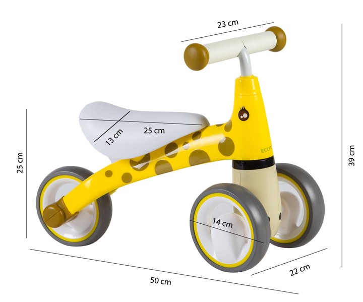 Bērnu trīsritenis – līdzsvara velosipēds “Žirafe” | EcoToys