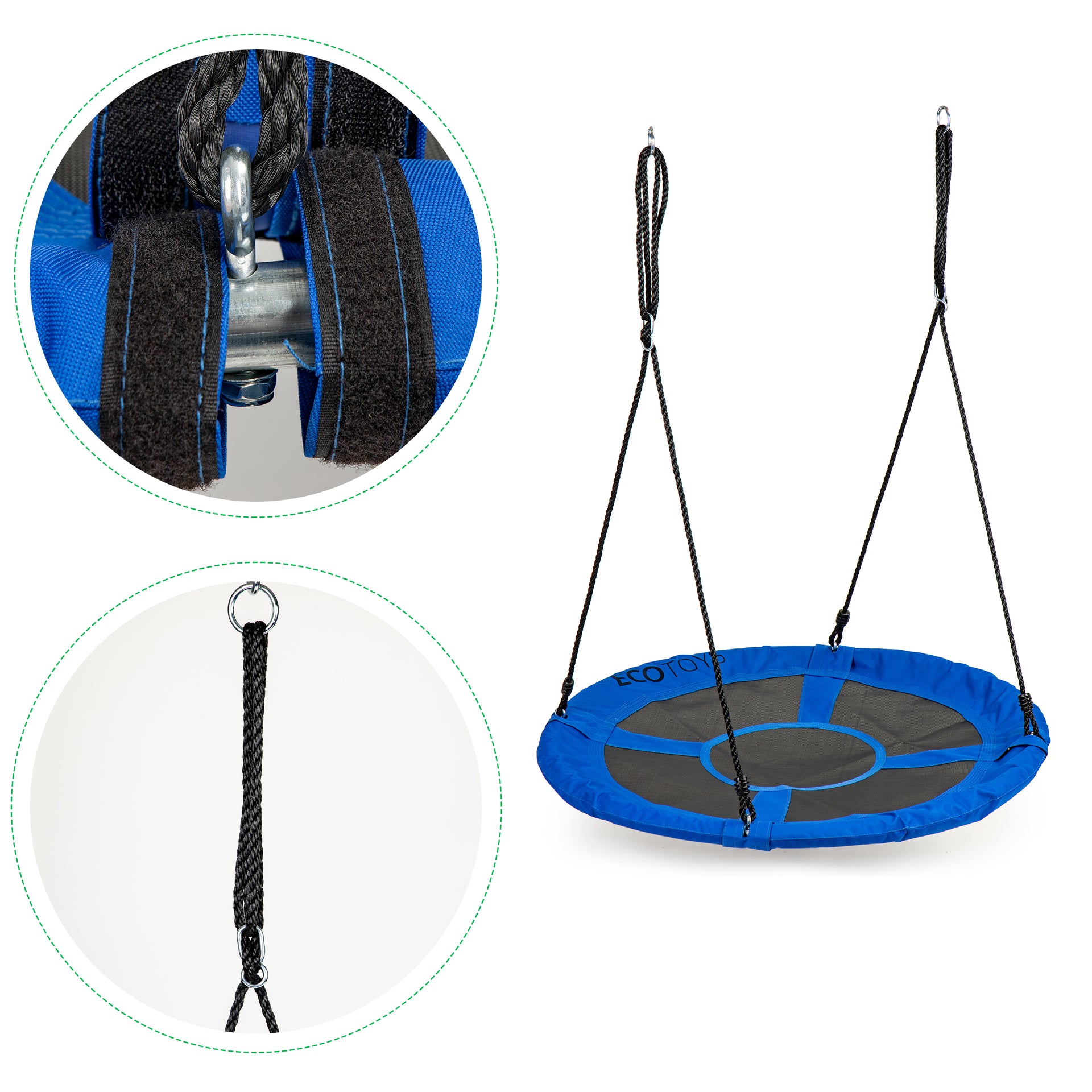 Dārza šūpoles stārķa ligzda 100cm Blue