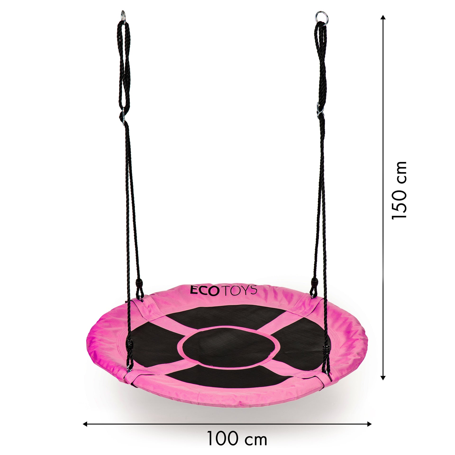 Dārza šūpoles stārķa ligzda 100cm Rozā