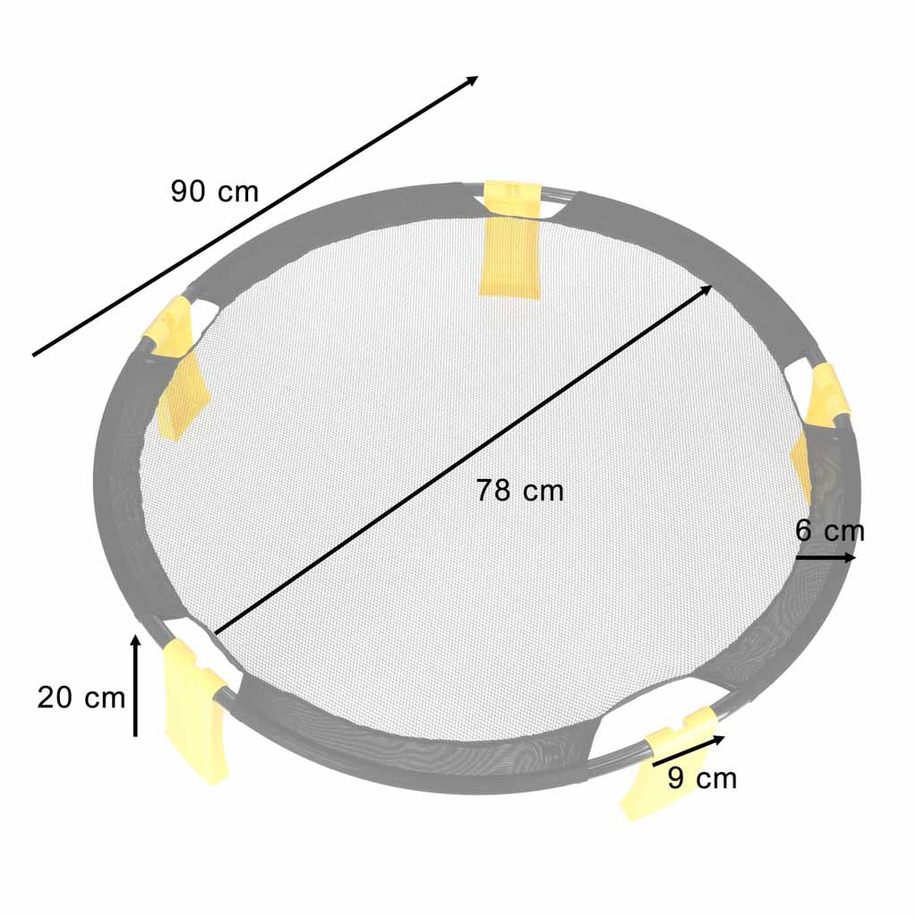 Komandu veiklības spēle „Roundnet“ – spēles komplekts: apaļs tīkls, 2 bumbiņas | EcoToys