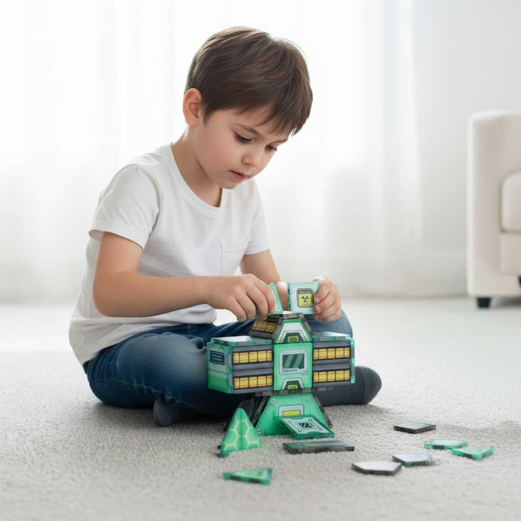 Magnētiskie bloki kosmosa stacija 108 elementi | EcoToys