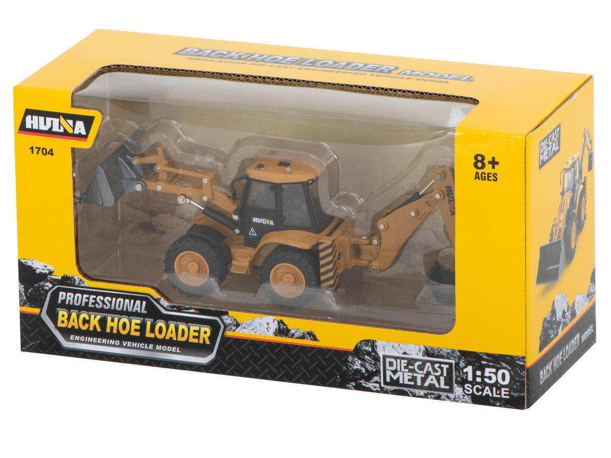 Metāla ekskavators-iekrāvējs ar kausiem H-Toys 1704, mērogs 1:50 | EcoToys