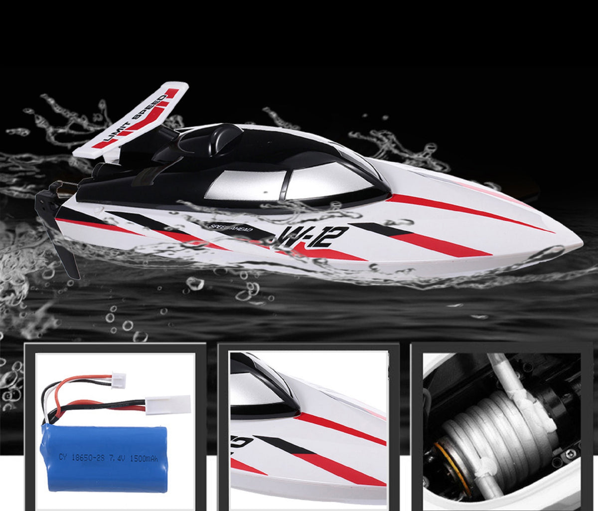 Tālvadības sacīkšu laiva WLtoys WL912, līdz 24 km/h | EcoToys