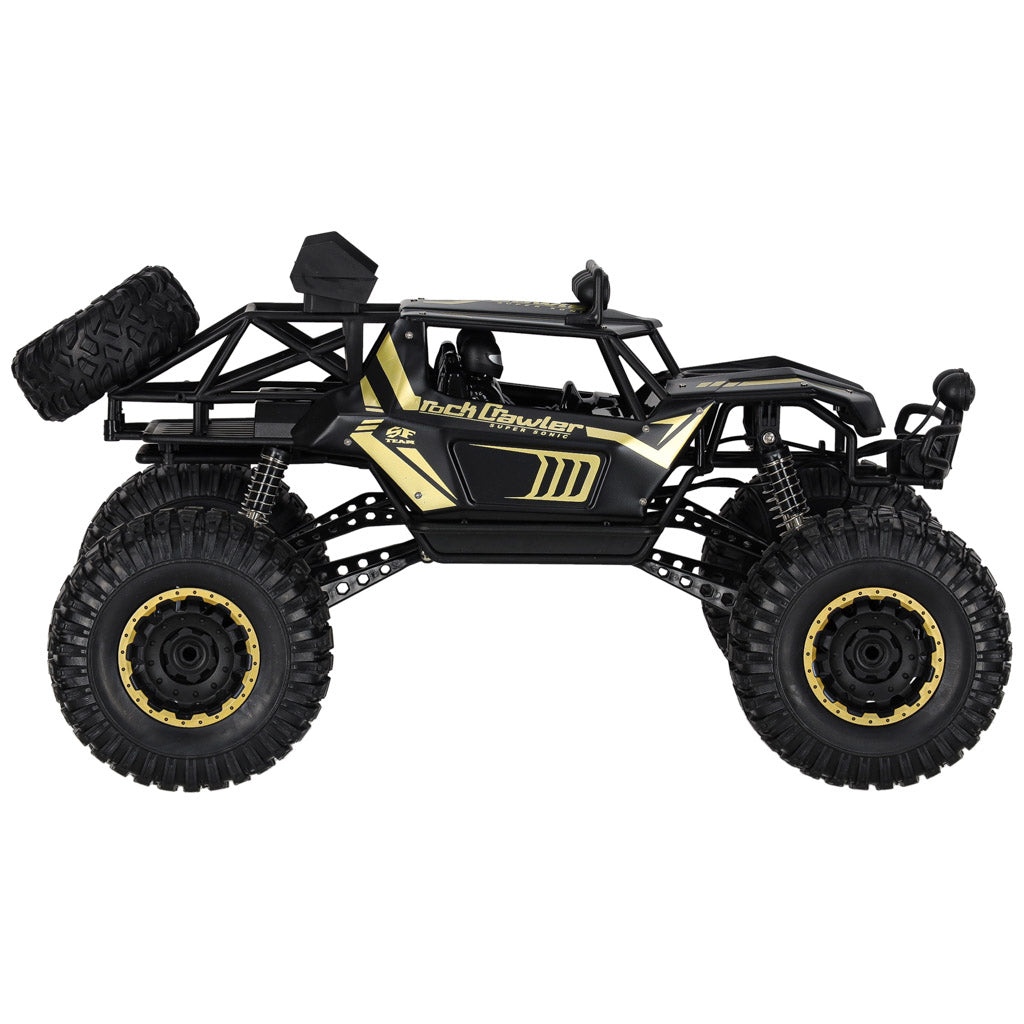 Liels tālvadības auto Rock Crawler 4×4, 1:8, 51 cm, melns | EcoToys