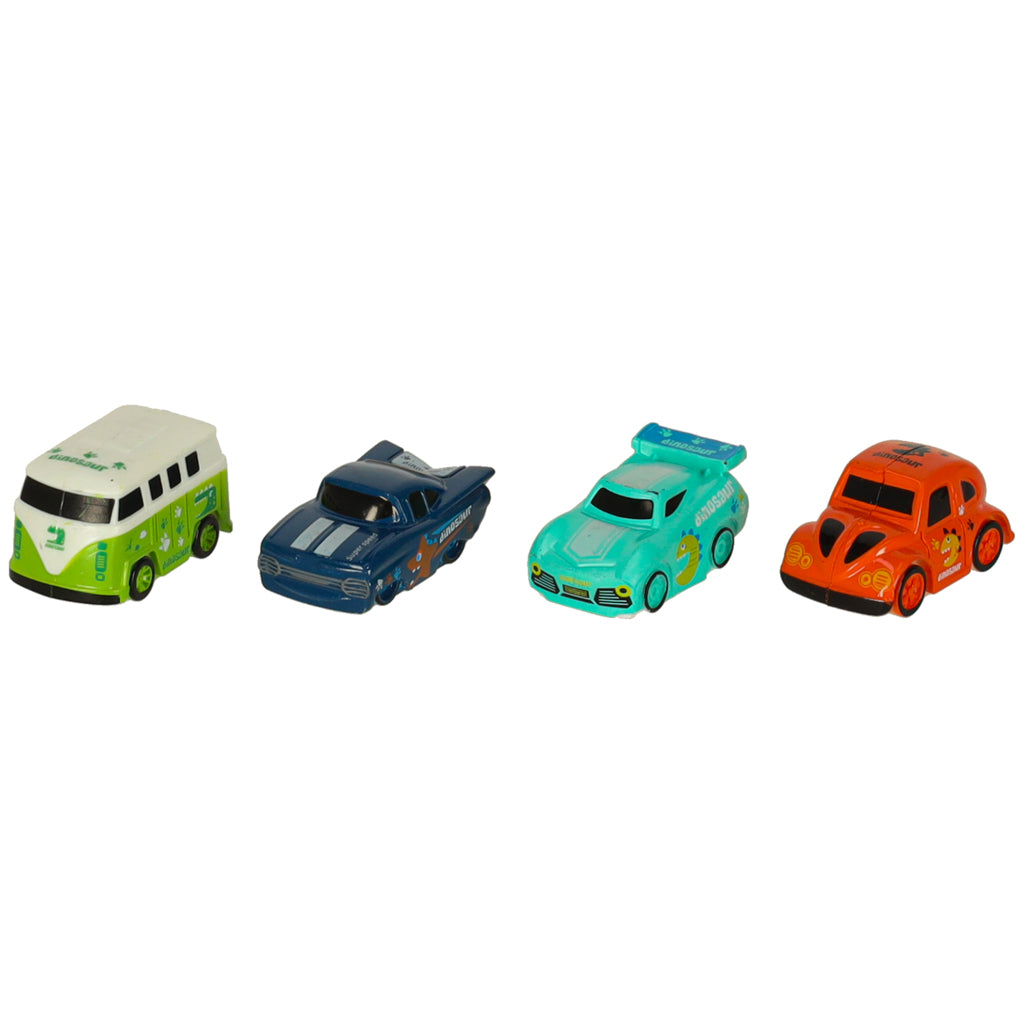 Autostāvvieta garāža dinozaurs 4 automašīnas | EcoToys