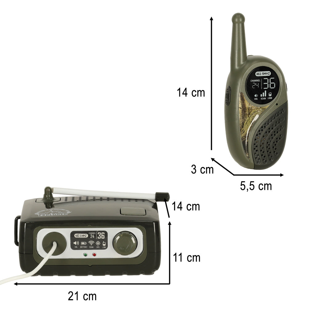 Walkie Talkie ratiņu komplekts ar PBX bērniem haki krāsā | EcoToys