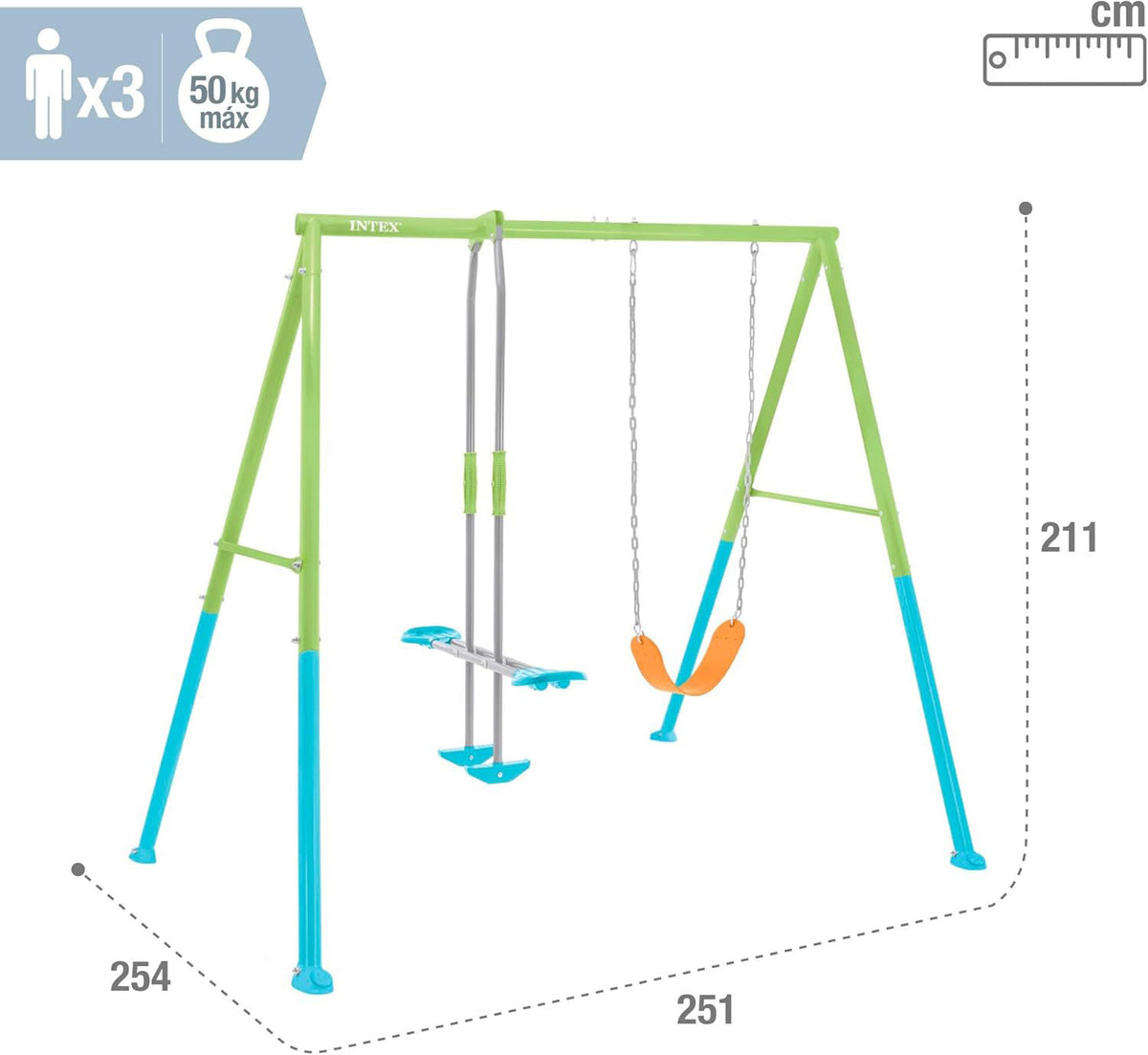 Dubultās dārza šūpoles bērniem – glaiders INTEX 44120 | EcoToys