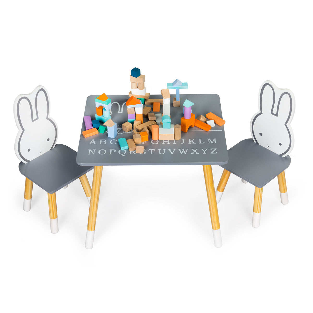Bērnu mēbeļu komplekts: galds + 2 krēsli | EcoToys