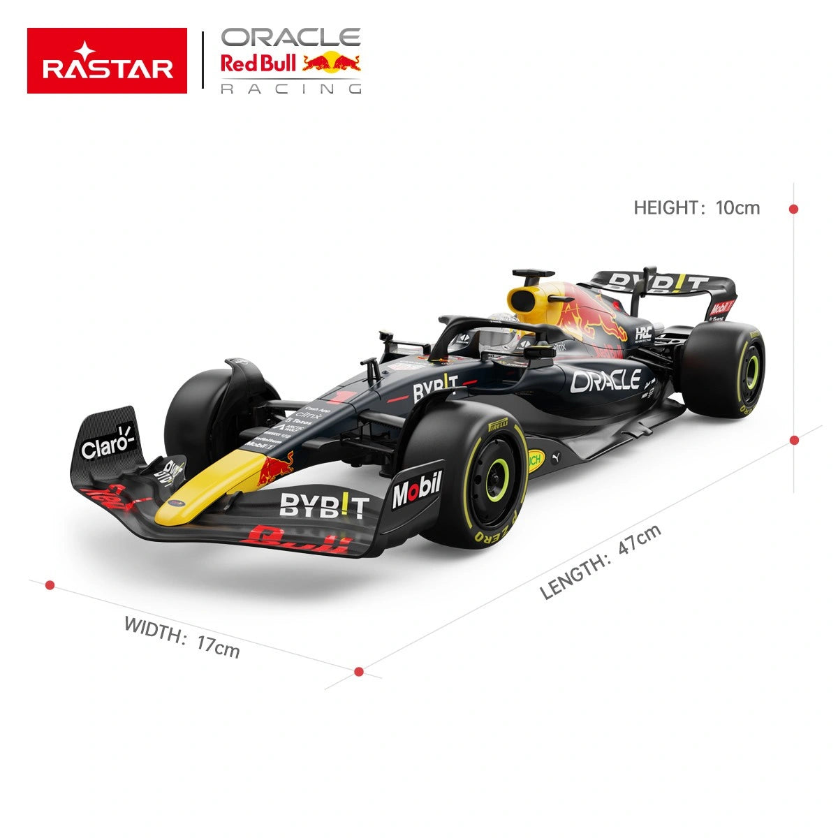 Radiovadāma mašīna Oracle Red Bull Racing RB18 F1, 1:12 Rastar 94700 | EcoToys