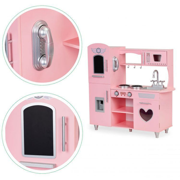 Liela koka virtuve bērniem ar skaņas efektiem PINK HEART