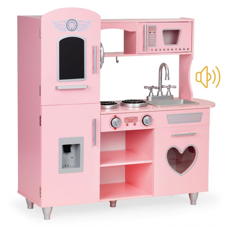 Liela koka virtuve bērniem ar skaņas efektiem PINK HEART