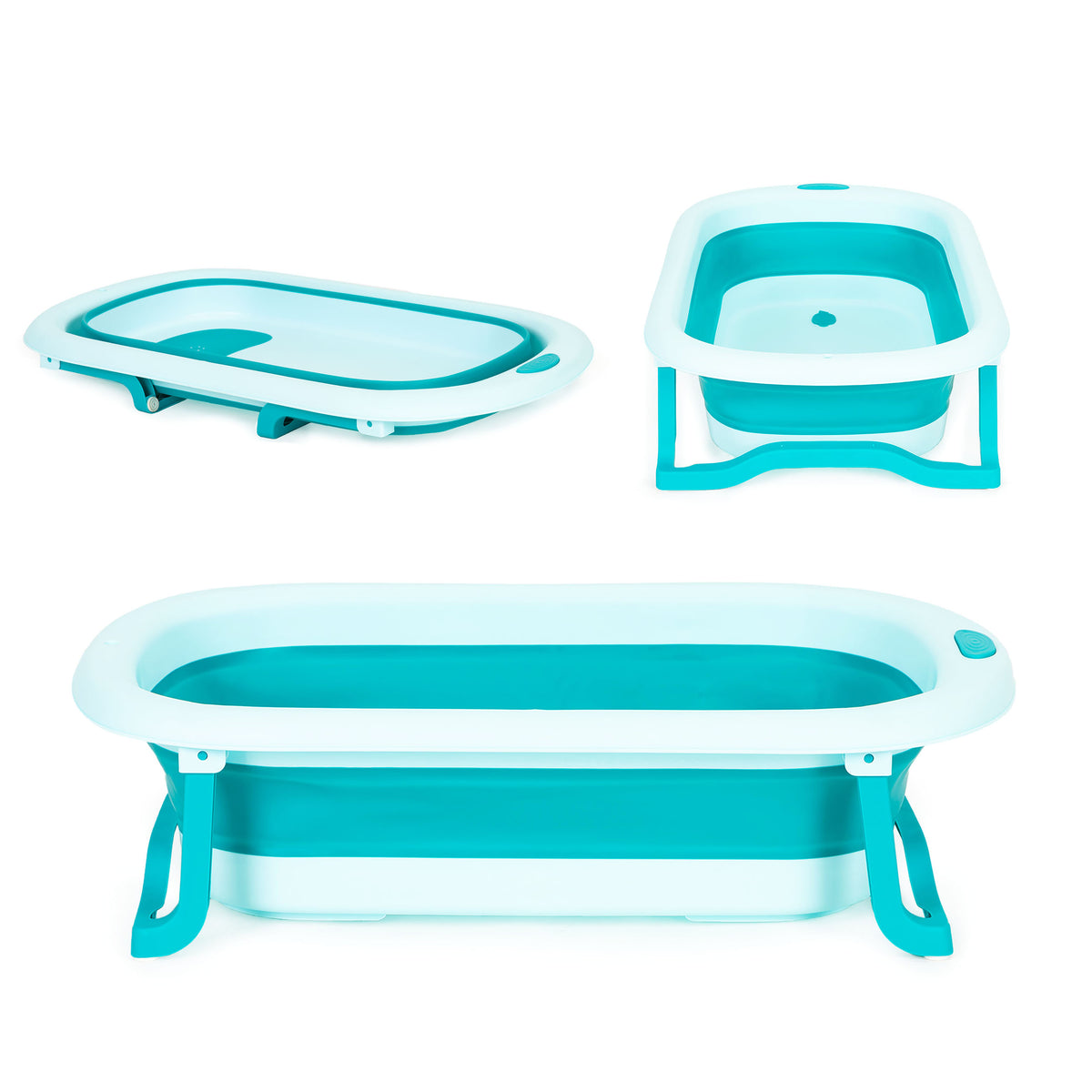 Saliekama mazuļu vanniņa ar notekvārstu, zila | EcoToys