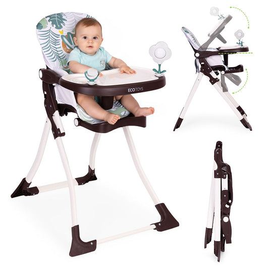Saliekams barošanas krēsliņš ar rotaļlietām | EcoToys