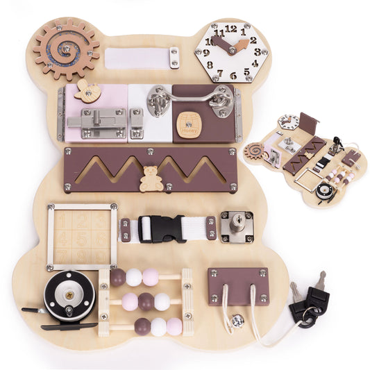 Koka sensorais dēlis bērniem “Lācis”, 12 gab. | EcoToys