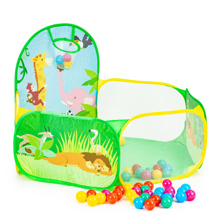 Bērnu rotaļu telts – bumbiņu baseins ar 50 bumbiņām IPLAY | EcoToys