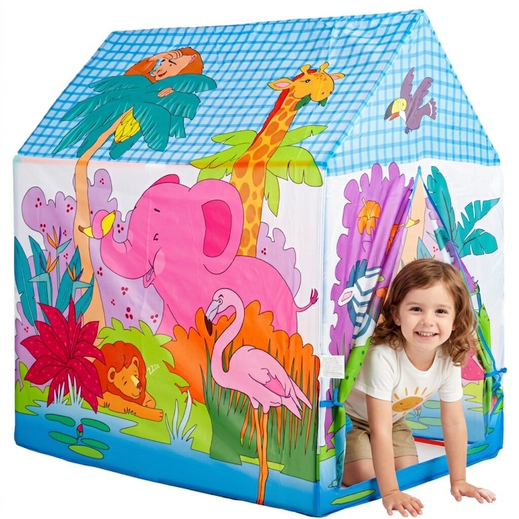 Bērnu rotaļu telts “Zoodārzs” IPLAY | EcoToys