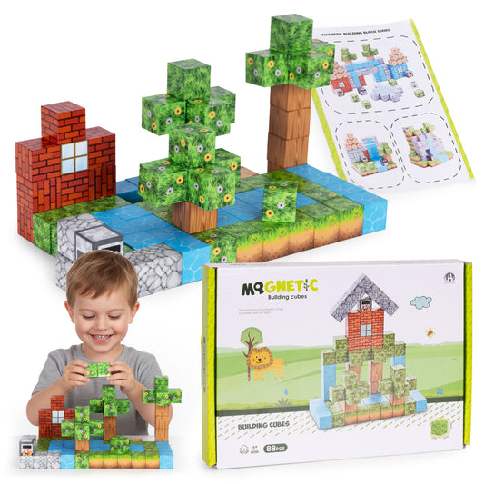 Magnētiskais konstruktors bērniem, 88 gab. | EcoToys