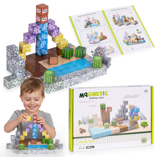 Magnētiskais konstruktors bērniem, 88 gab. | EcoToys