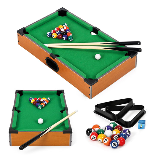 Mini biljarda galds 50x30 cm bērniem ar piederumiem | EcoToys