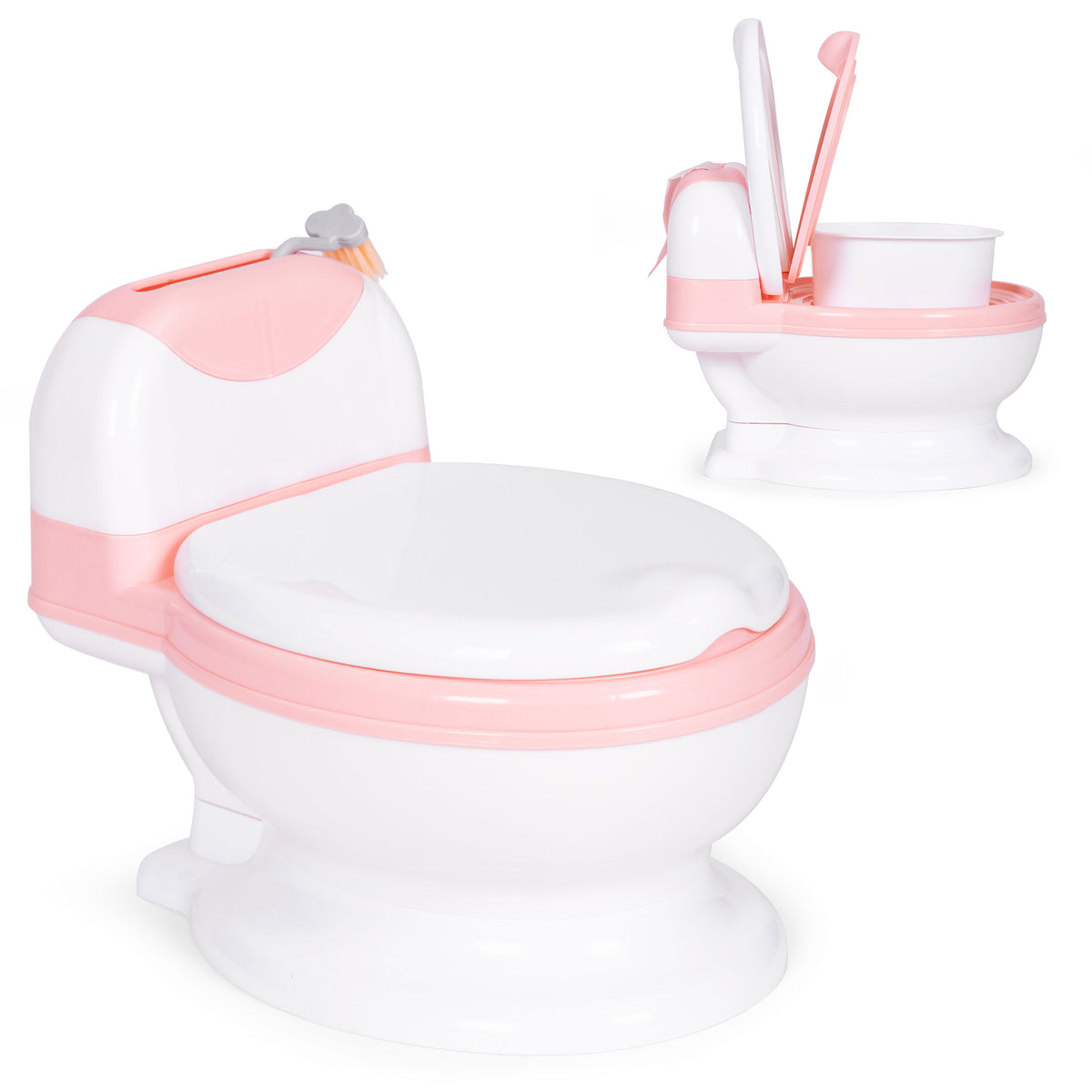 Bērnu podiņš ar izņemamu ieliktni, vāku un birsti | EcoToys