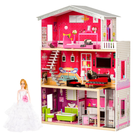 Liela koka leļļu māja ar liftu “Malibu Residence” | EcoToys