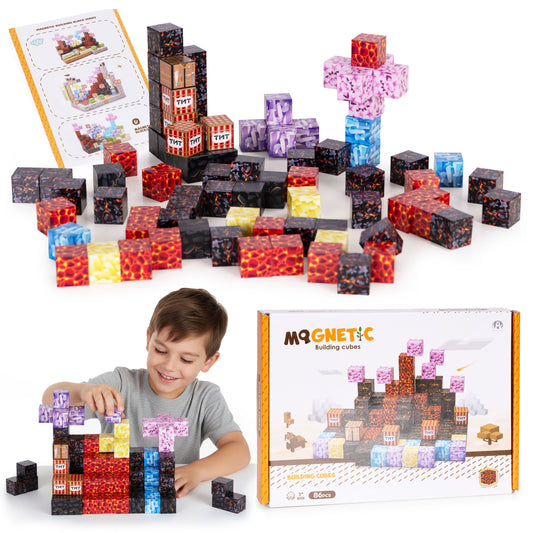 Magnētiskais konstruktors bērniem, 86 gab. | EcoToys