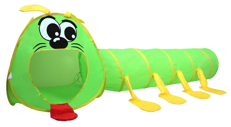 Bērnu telts “Kāpurs” ar tuneli, pop-up komplekts 2in1 IPLAY | EcoToys