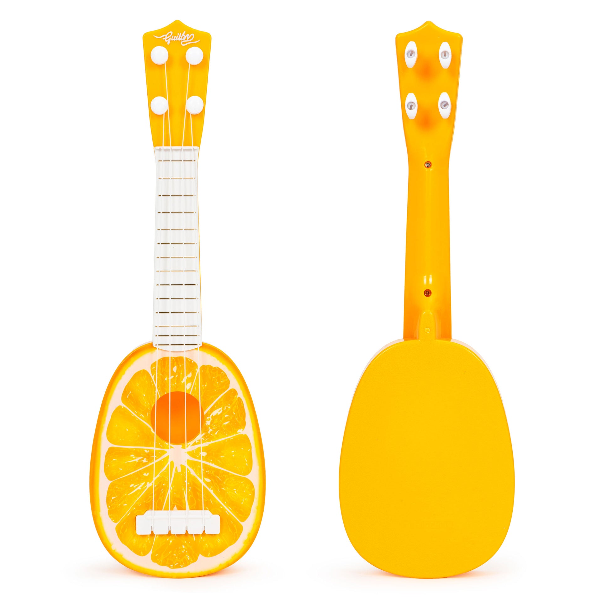 Ukuleles ģitāra bērniem četru stīgu oranža