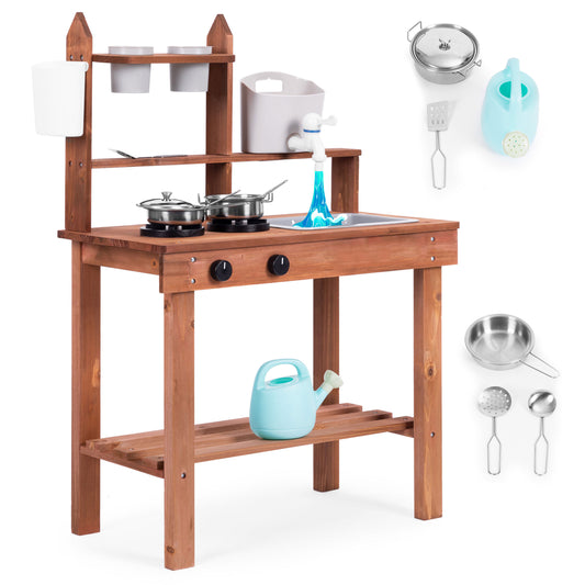 Bērnu āra “dubļu virtuve” no egles koka | EcoToys
