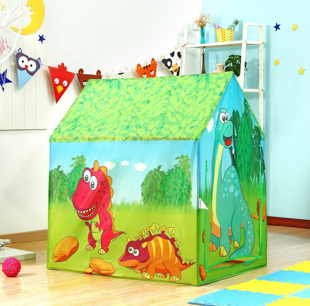 Bērnu rotaļu telts “Dinozauru māja” ar bumbiņu baseinu IPLAY | EcoToys
