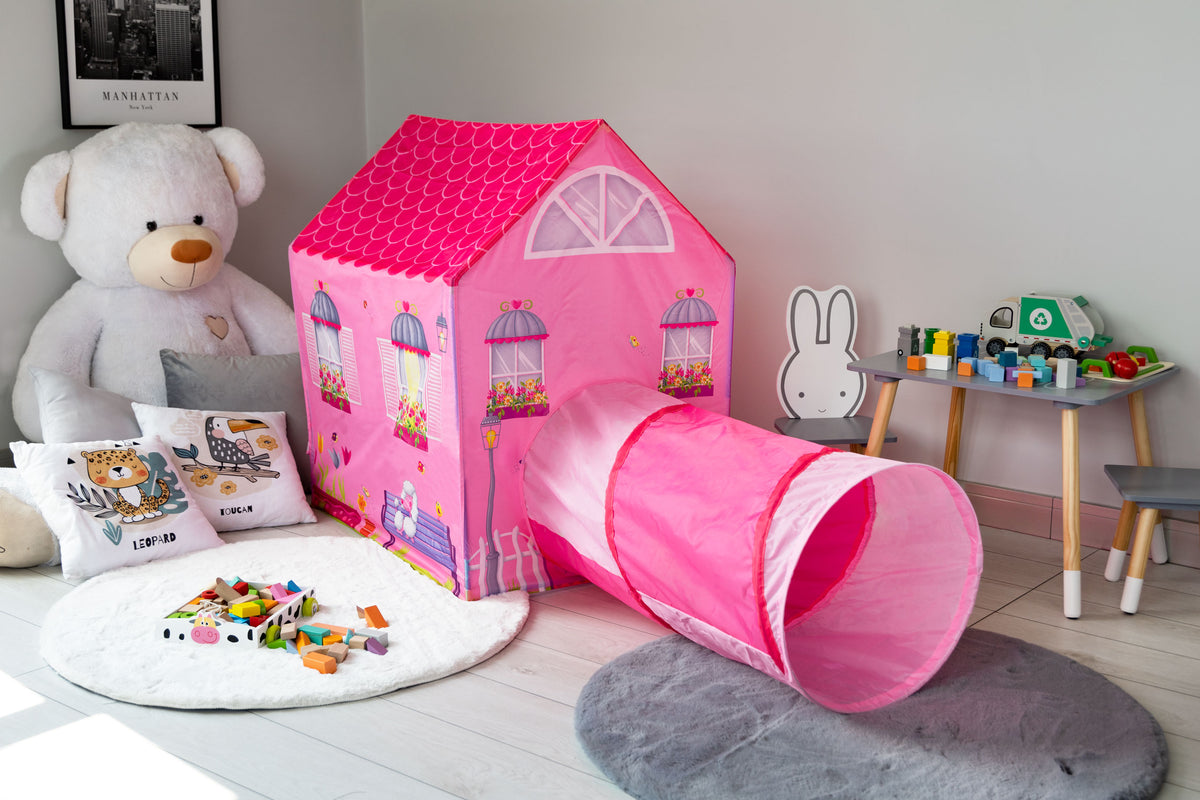 Bērnu telts mājiņa ar tuneli IPLAY | EcoToys