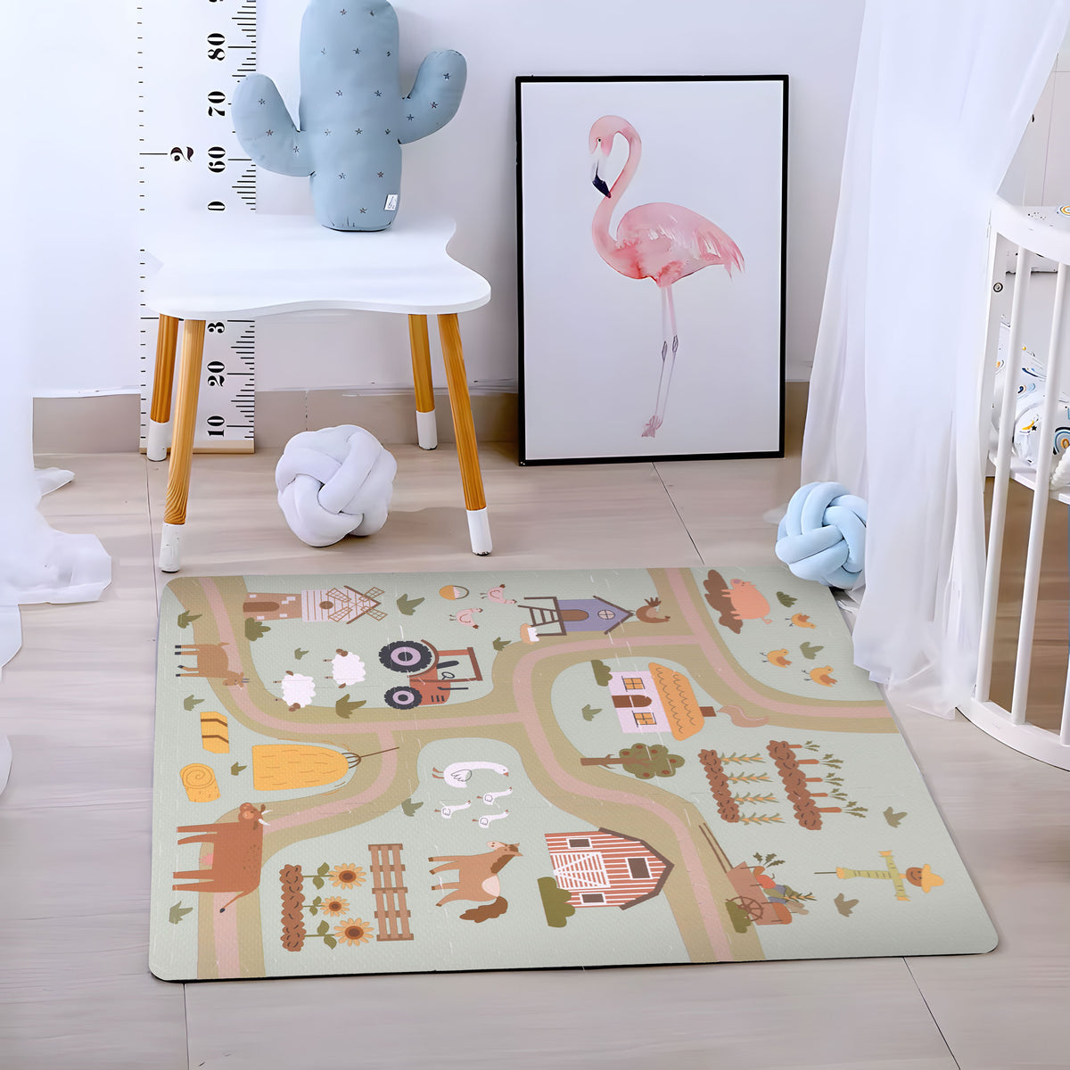 Liels EVA putu paklājs “Ferma” 90,5x90,5 cm, 21 gab. | EcoToys