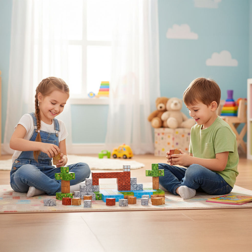 Magnētiskais konstruktors bērniem, 119 gab. | EcoToys