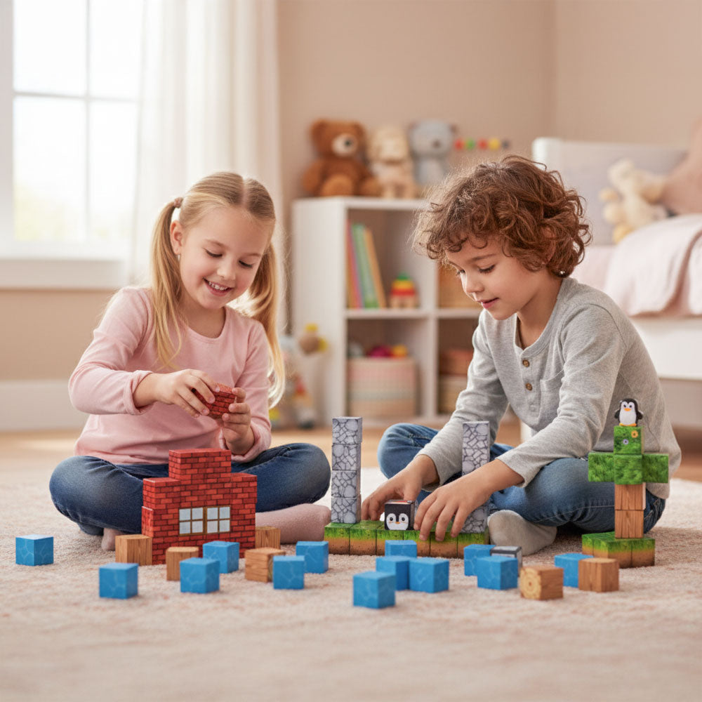Magnētiskais konstruktors bērniem, 87 gab. | EcoToys