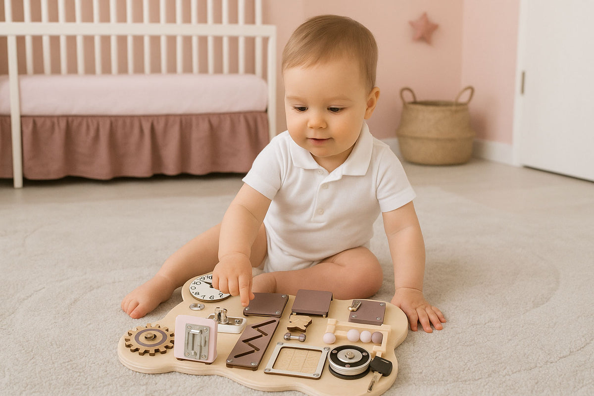 Koka sensorais dēlis bērniem “Lācis”, 12 gab. | EcoToys