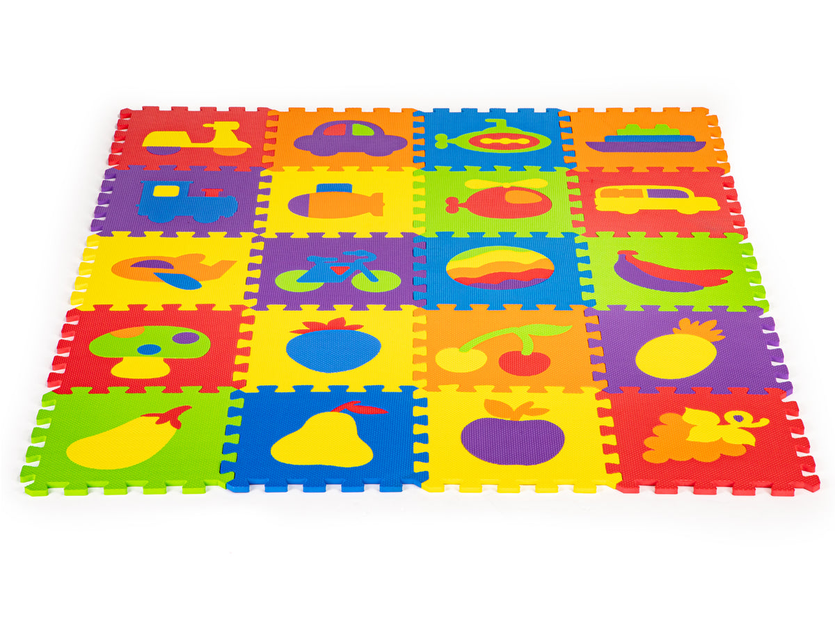 EVA putu izglītojošais puzles paklājs 148x119 cm, 20 gab. | EcoToys